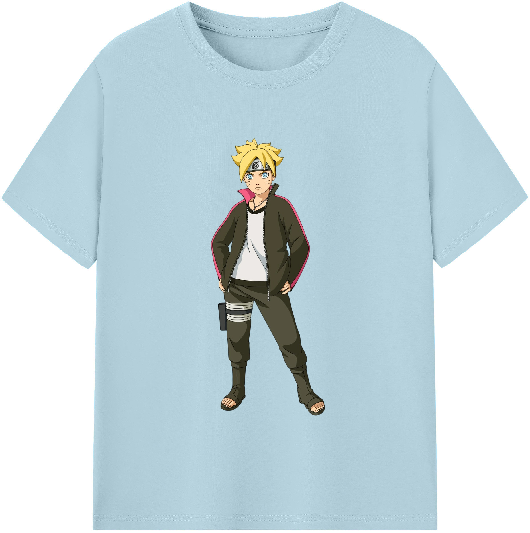 （画像用） NARUTO -ナルト- うずまき ボルト Uzumaki Boruto 綿100％半袖Tシャツ（フロントプリント）